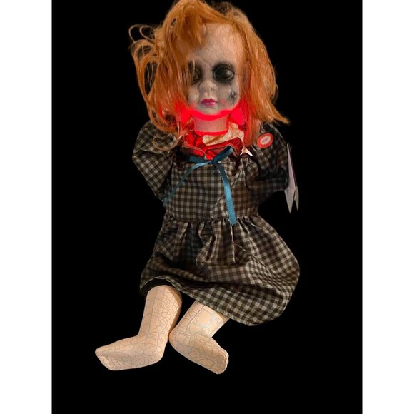 Halloween Animated Head Pulling Moving Talking Light Up Doll - Picture 2 of 5